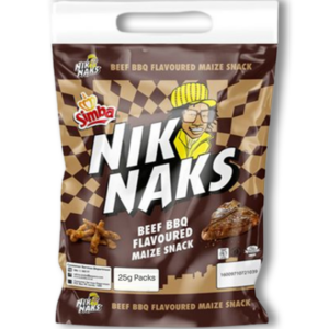 Nik Naks Maize Snack Chips Beef BBQ 25g
