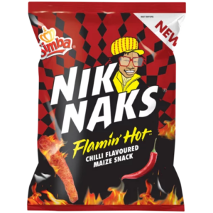 Nik Naks Maize Snack Chips Flamin Hot Chilli 20g x 50